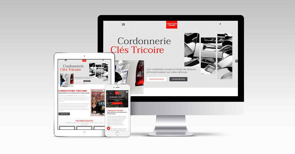 Cordonnerie Tricoire Cordonnerie Guerande Website Mockup